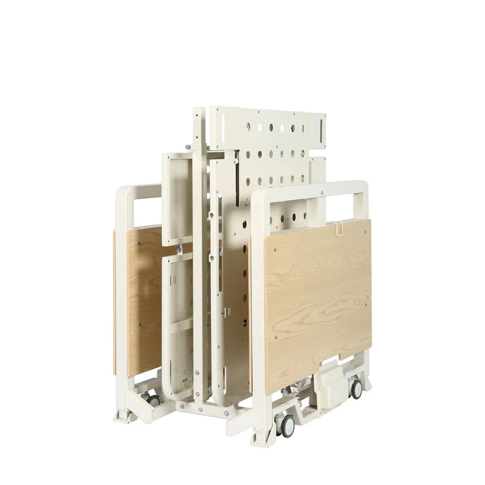 CostCare B437 ultra-low bed folded upright for storage