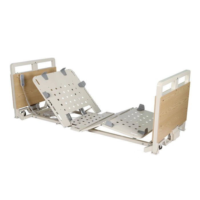 CostCare B437 ultra-low hi-low hospital bed, angled view