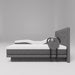Adjustable Hi-Low Smart Bed by Dawn House- Slate, Split King With Mattress Side View
