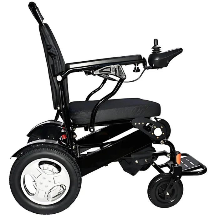 Discover Mobility Electra 7 HD Wide Bariatric Foldable Wheelchair - Black Side View