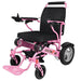 Discover Mobility Electra 7 HD Wide Bariatric Foldable Wheelchair - Pink