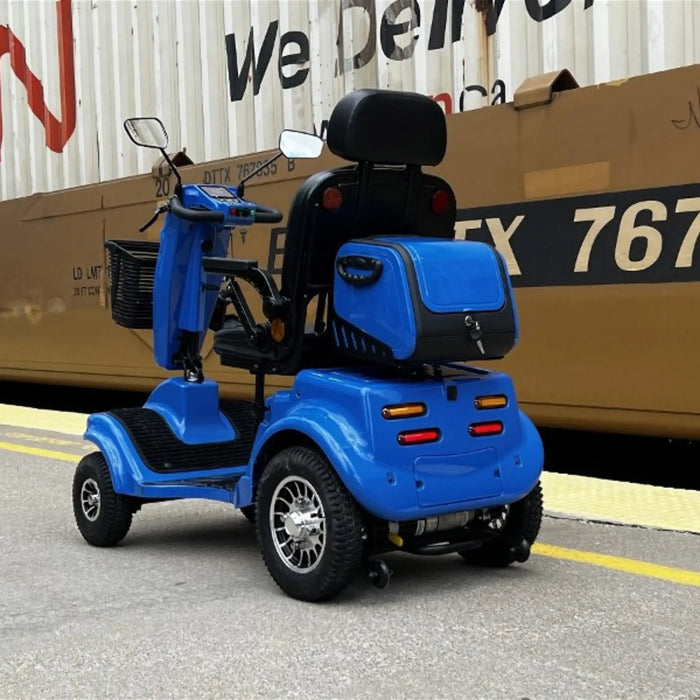 Discover Mobility Gladiator 4 Wheel Heavy Duty Mobility Scooter - Blue Back