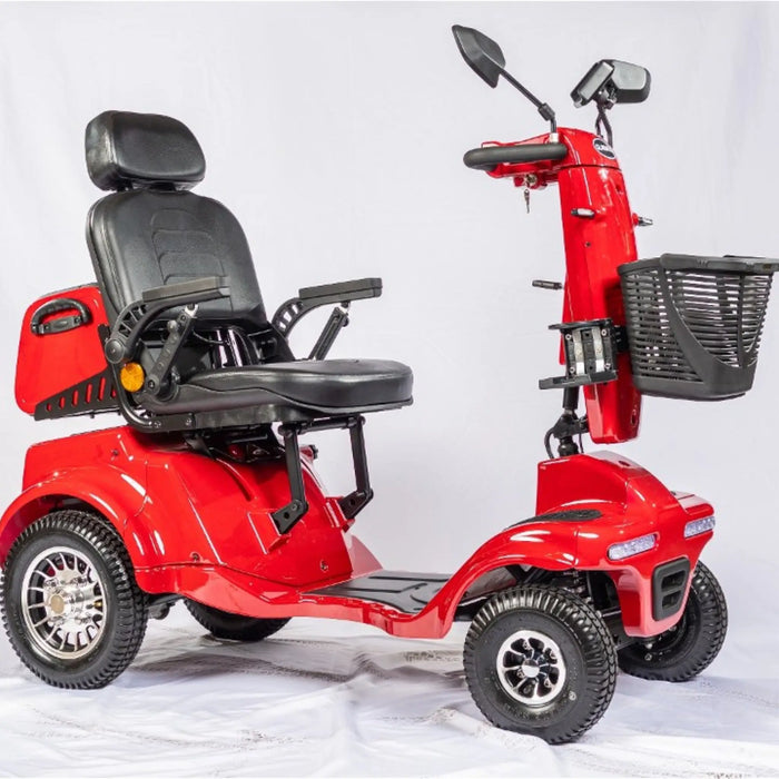 Discover Mobility Gladiator 4 Wheel Heavy Duty Mobility Scooter - Red