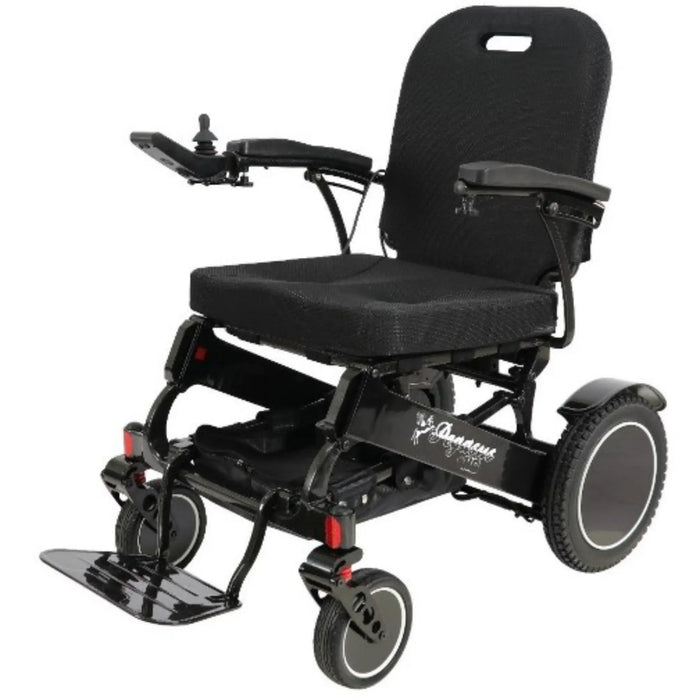 Discover Mobility Pegasus Plus HD Bariatric Foldable Wheelchair - Black Carbon Fiber Frame