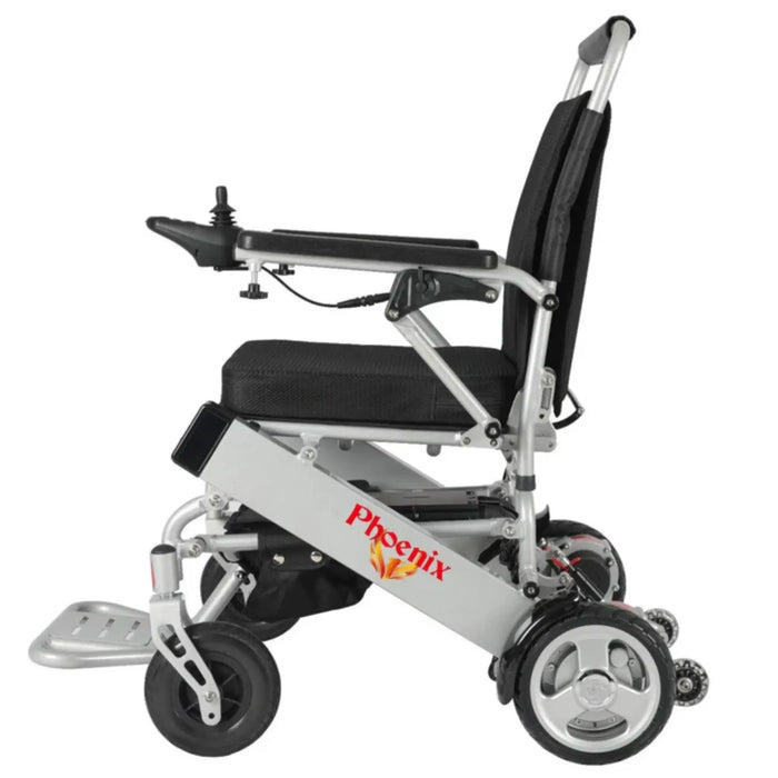 Discover Mobility Phoenix Portable Power Wheelchair - Silver Side