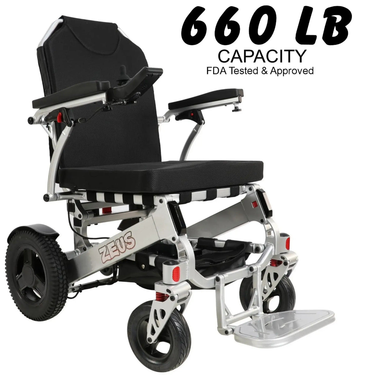 Zeus Heavy Duty Power Wheelchair 660lbs Weight Capacity