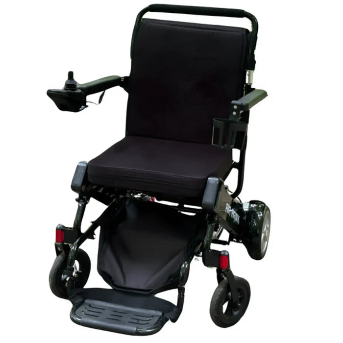 Discover Mobility Air Hawk Foldable Electric Power Wheelchair - Black Front