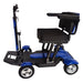 Discover Your Mobility Radius Tandem Steering Scooter- Blue Side View