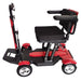 Discover Your Mobility Radius Tandem Steering Scooter - Red Side View