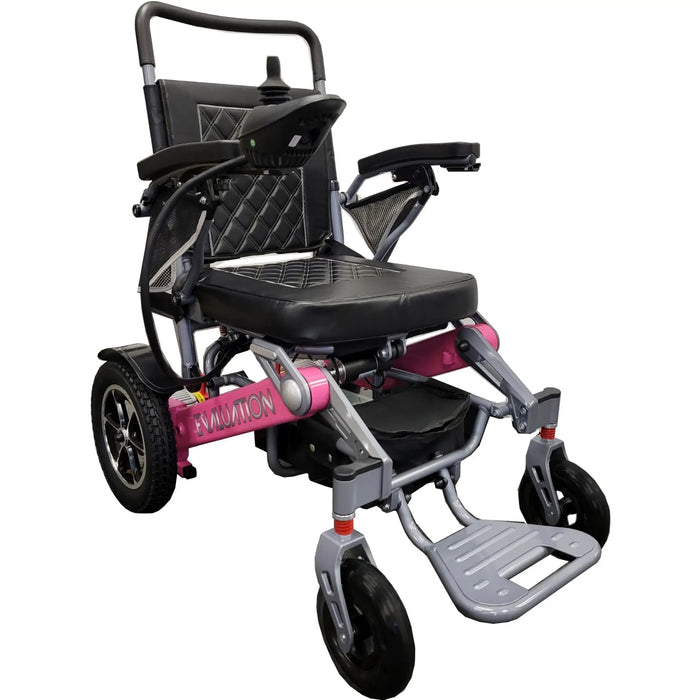 Discover Mobility Evaluation Automatic Folding Power Wheelchair Pink Frame