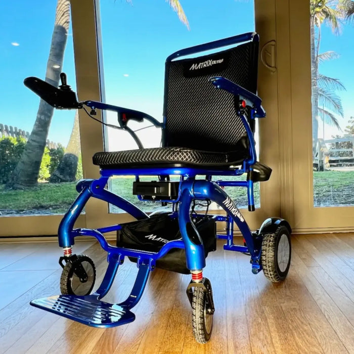 Discover Mobility Matrix Ultra Carbon Fiber Wheelchair - Blue