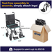 Drive Medical Transport Chair, 19 Inch Seat, Wheel and Brake Detail