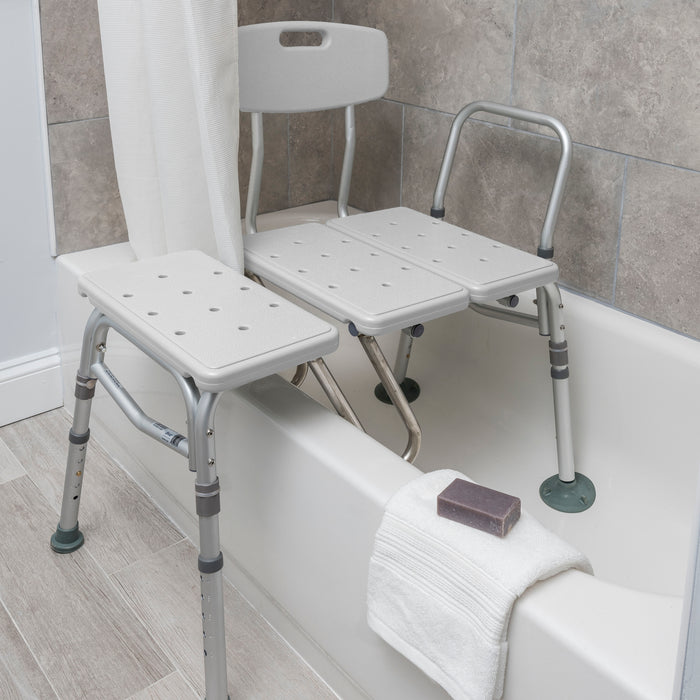 Drive Splash Defense tub transfer bench with backrest