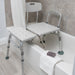 Drive Splash Defense tub transfer bench with backrest