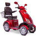 Ewheels EW-72 4 Wheel Heavy Duty 500lbs. Wt. Capacity Scooter Red