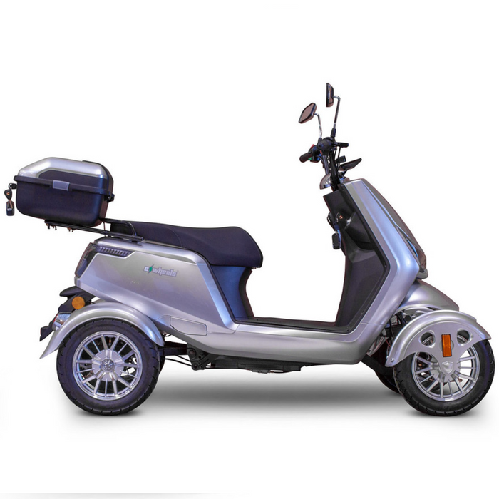 EWheels EW-75 4-Wheel Mobility Scooter - Silver Side view