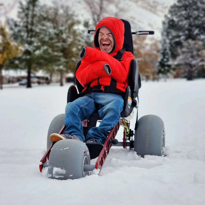 Extreme Motus Emma X3 All Terrain Wheelchair - Lightweight 49 lbs - Snow Terrain