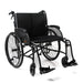 Black manual wheelchair on a white background feather CHair Heavy Duty 350 and 450lbs