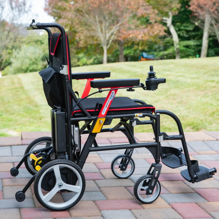 Feather Electric Foldable Wheelchair 33lbs - Lightweight Wheelchair - Side View