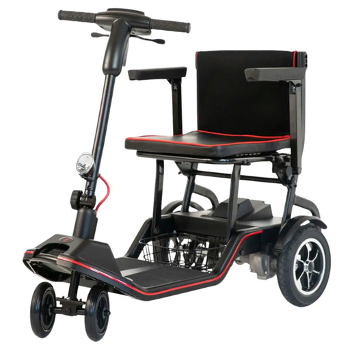 Feather Scooter- Lightest Electric Scooter 37 lbs Only - Side View Red