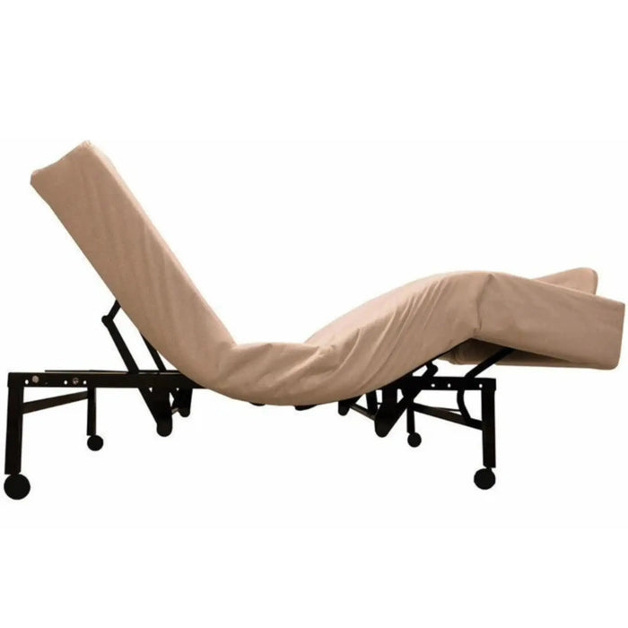 Flexabed Premier Adjustable Bed Frame with the 2 inch padded base side view