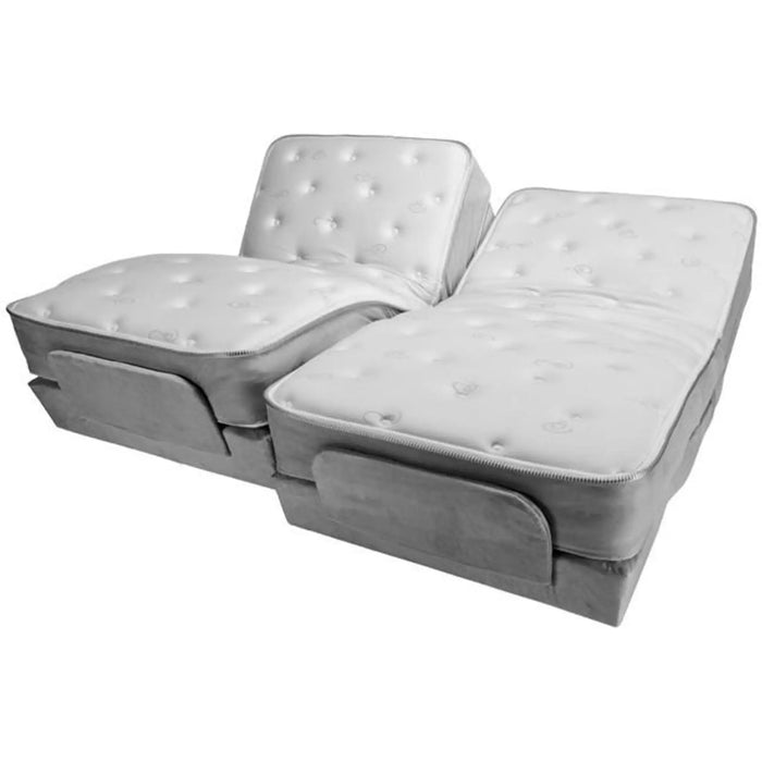 Flexabed Premier Full Electric Adjustable Bed - Twin Bed Split with Gray Mattress