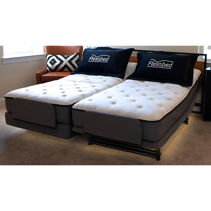 Flexabed Under-bed Lighting shown installed lights on under a Flexabed adjustable bed