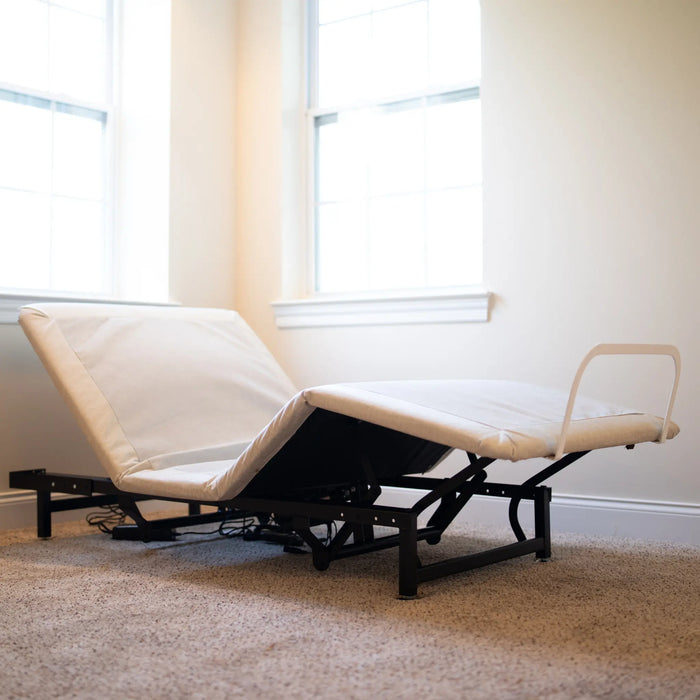 Flexabed Value Flex Adjustable Bed (Base Only) shown the headrest and footrest elevated