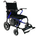 Forcemech Ultralite G10 Lightweight Folding Power Wheelchair 25lbs - Blue Frame
