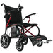 Forcemech Ultralite G10 Lightweight Folding Power Wheelchair 25lbs - Red Frame