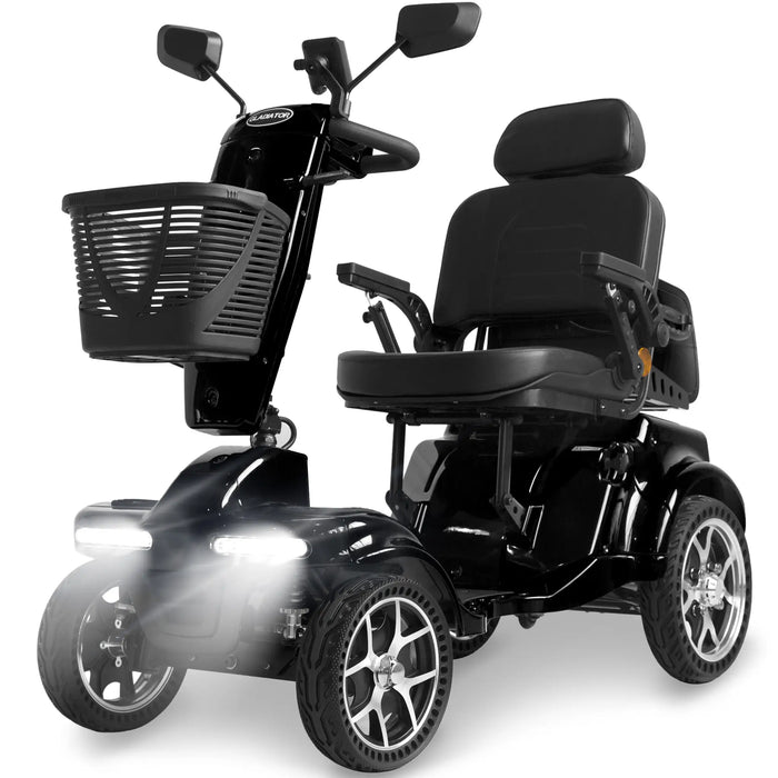Gladiator 4 Wheel Heavy Duty Mobility Scooter by Discover Your Mobility - Black