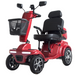 Gladiator 4 Wheel Heavy Duty Mobility Scooter - Red Color