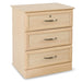 Hamilton Collection 3 Drawer Bedside Cabinet in Maple finish in angled view