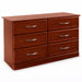 Medacure Hamilton 6 Drawer Dresser in Cherry finish