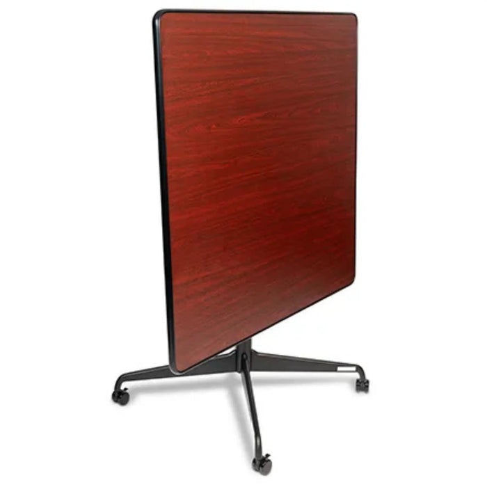 Hamilton Tilt Top Senior Living Dining Table Square Shape in Mahogany finish folded view