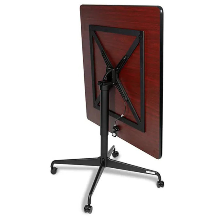 Hamilton Tilt Top Dining Table Square Shape in Mahogany finish showing its  tilt top function