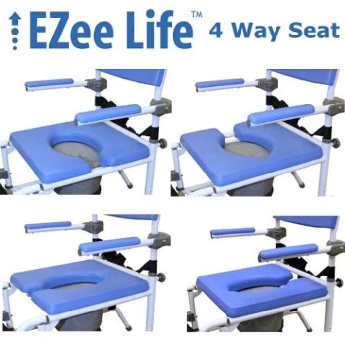 Healthline EZ Life 190-4W 18” 4 Way Seat Tilt Shower Chair(Tilt)