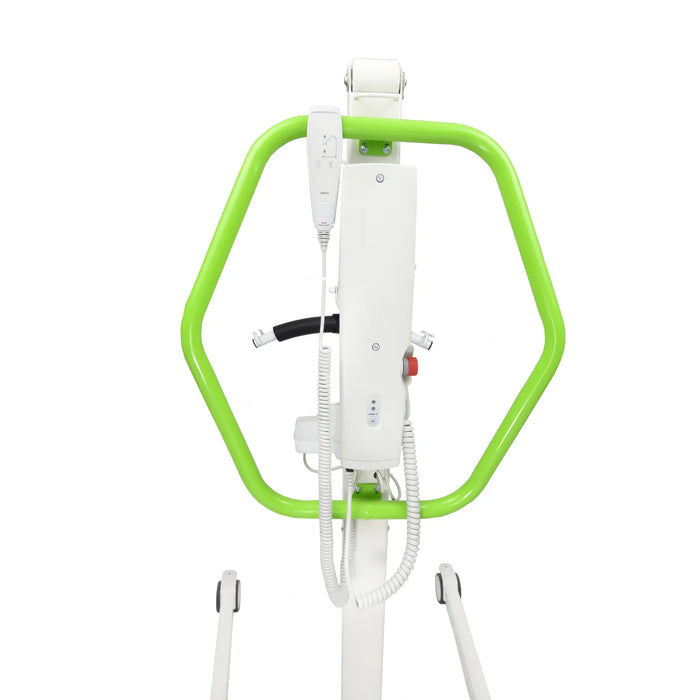 Human Care Alzaro Passive Floor Lift Curved Boom Portable Patient Lift Front View