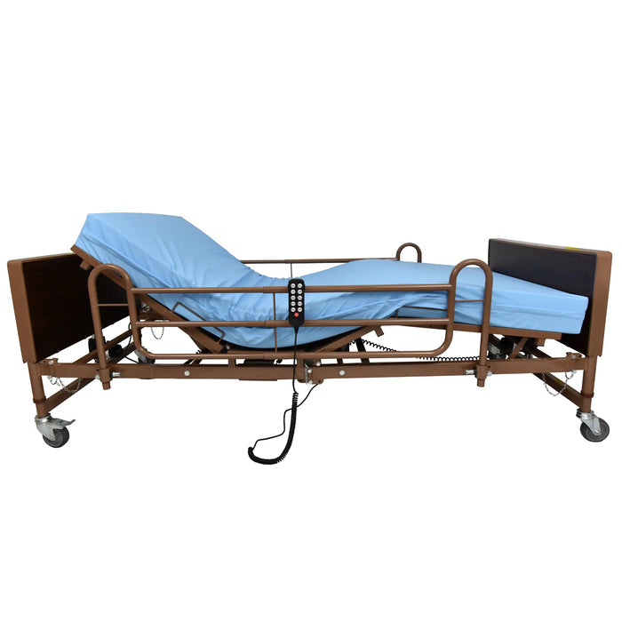 Guess 4001 Electric Hospital Bed for Home – Quiet, Stable Flatform, 507lbs Capacity by Human Care - Curved