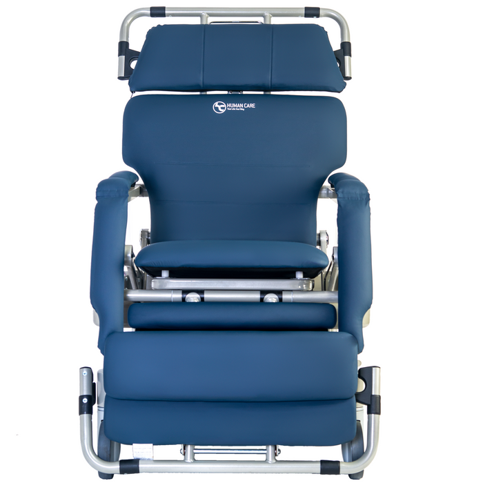 Human Care I-400X Barton Bariatric Convertible Transfer Chair – Tilt Forward, Lateral Transfer, Portable Design - Chair Front View