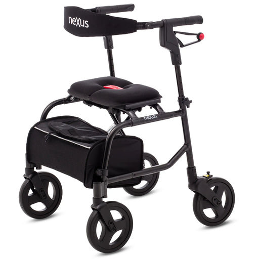 Human Care NeXus 3 Rollator – Innovative Cross-Folding Design - Black