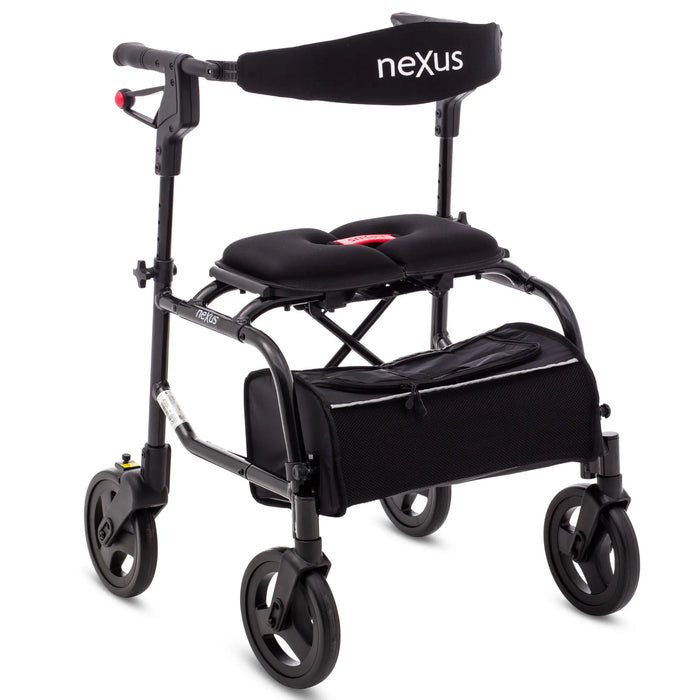 Human Care NeXus 3 Rollator – Innovative Cross-Folding Design - Black