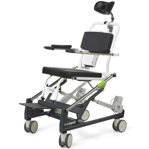 Human Care Dolphin II Shower Chair – Electric Height Adjustable &  Tilting Chair