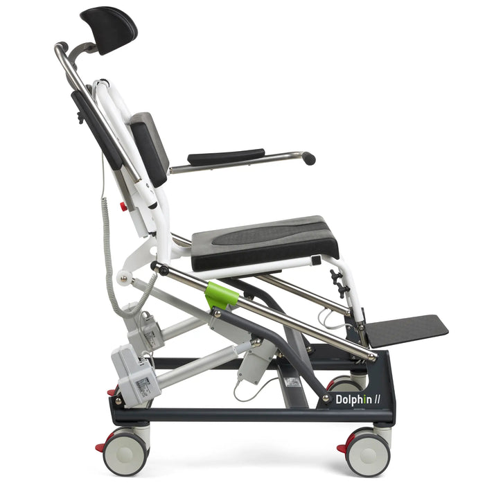 Human Care Dolphin II Shower Chair – Electric Height Adjustable &  Tilting Chair