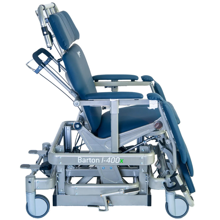 Human Care I-400X Barton Bariatric Convertible Transfer Chair – Tilt Forward, Lateral Transfer, Portable Design - Side View