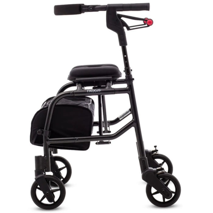 Human Care neXus oNe Foldable Rollator – Ultra-Slim, Cable-Free Folding Walker for Indoor Use
