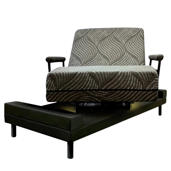 Customatic Independence adjustable rotating chair bed in the upright position