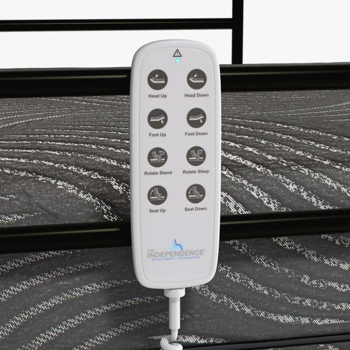 Controller Independence Rotating Lift Bed for Elderly – Adjustable Sit-to-Stand Bed - Hand Pendant