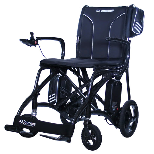 Journey Air Elite Max Lightweight Folding Power Chair Side View Carbon Fiber Frame