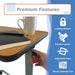 Foldable Overbed Table – Height-Adjustable, Rolling Bedside Table by Journey - Features